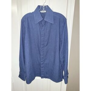 Suitsupply Shirt Mens 15‎ 3/4-16 Slim Fit Blue Button Up Egyptian Cotton 40